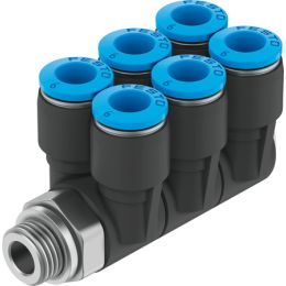 QSLV6-G1/8-6 raccord banjo multiple